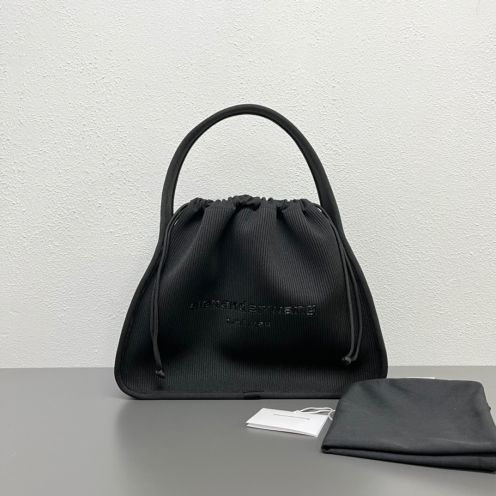 アレキサンダーワン定番人気物コピーバッグコットンブラック高級ショルダーバッグ大容量