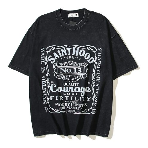 セントマイケルn級品スーパーコピー半袖Tシャツコットンブラック柔らかい花柄