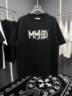 メゾンマルジェラ激安通販コピー半袖Tシャツコットンブラック柔らかい花柄春夏刺繍