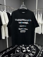 メゾンマルジェラ定番人気物コピー半袖Tシャツコットンブラック柔らかい春夏高級花柄