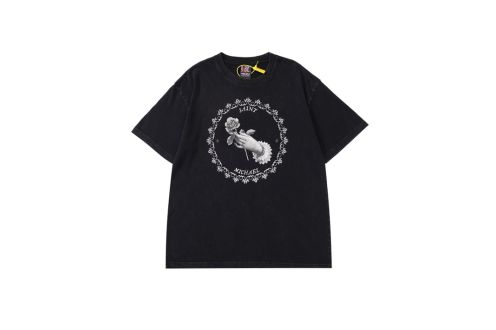 セントマイケル2024新作コピー半袖Tシャツコットンブラック柔らかい高級花柄