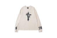 セントマイケルSAINTMICHAEL限定コピー長袖Tシャツコットンホワイト柔らかい高級花柄