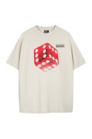 セントマイケルn級品コピー半袖Tシャツコットンホワイト柔らかい高級花柄ダメージ加工