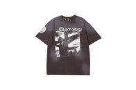 セントマイケル2024新作コピー半袖Tシャツコットンブラック柔らかい高級花柄ダメージ加工