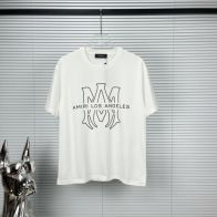 激安品！アミリtシャツたたみ偽物 半袖Tシャツ 夏 綿 100%  2色可選 ホワイト