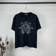 激安品！amiri チェックシャツｎ級品 半袖Tシャツ 夏 綿 100%  2色可選 ブラック