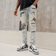 アミリジーンズ エマールｎ級品 デニム メンズジンーズ 美脚 日常パンツ ファッション ホワイト