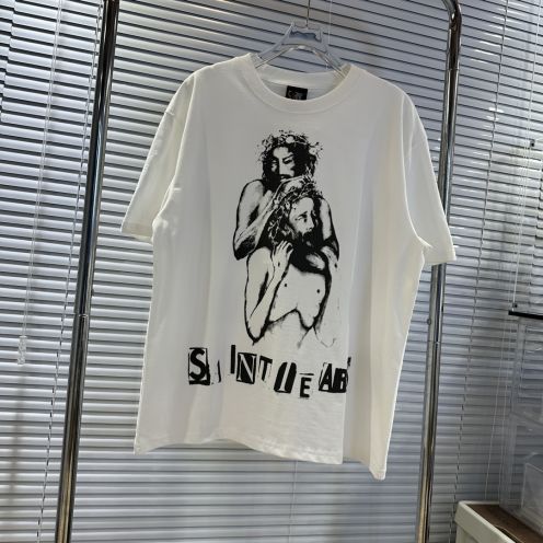 セントマイケル激安通販スーパーコピー半袖Tシャツコットンホワイト柔らかい高級花柄