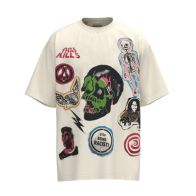 ギャラリーデプトとは偽物 大人気!! 純綿 Tシャツ 柔らかい 犬プリント ホワイト