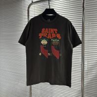セントマイケルSAINTMICHAEL限定スーパーコピー半袖Tシャツコットンブラック柔らかい高級花柄メンズ