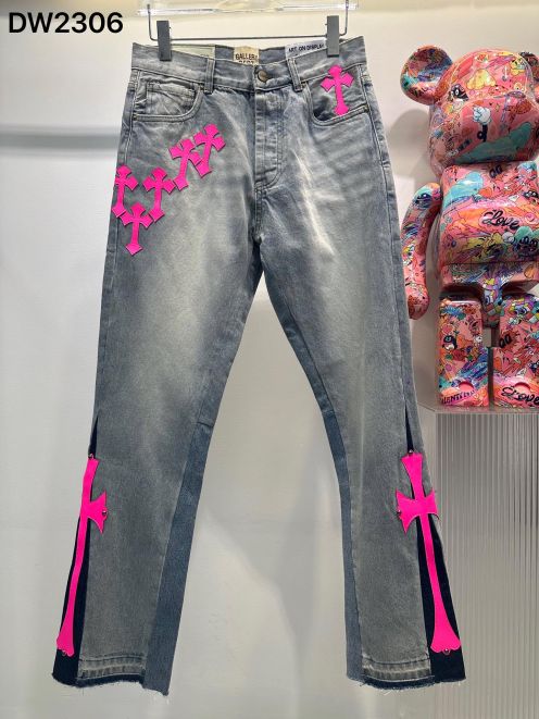 人気定番可愛い ギャラリーデプトズボン激安通販 シンプル クルス模様 ファッション ブルー