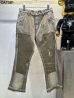 人気品!!ギャラリーデプト スウェット偽物 ラッパズボン パッチ付き デニム ジンーズ 柔らかい グレイ