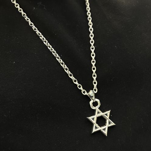 メンズ クロムハーツネックレスｎ級品 シルバー 六芒の星 おしゃれ ファッション シルバー