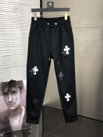 クロムハーツズボン値段スーパーコピー  柔らかい カジュアルパンツ 十字架 シンプル ブラック