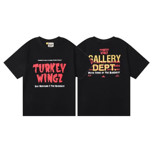 最安値！大人気ギャラリーデプト ロンtスーパーコピー シンプル 半袖Tシャツ 純綿 ブラック