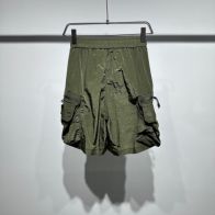 ストーンアイランドパンツ偽物 春夏 日常 ゆったり ショットパンツ シンプル ファッション グリーン