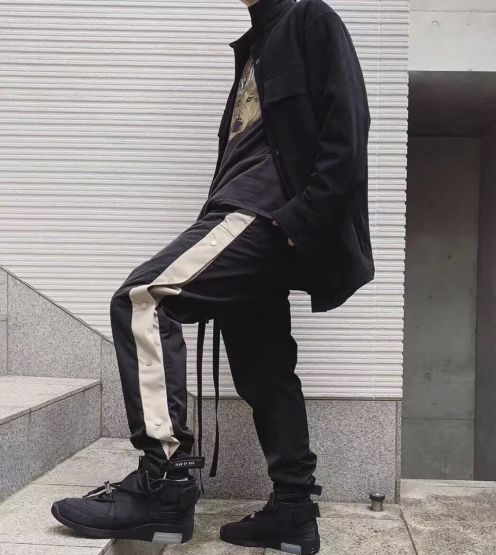 人気商品!フィアオブゴッド 服激安通販 純綿 カジュアルパンツ 柔らかい 男女兼用 ブラック