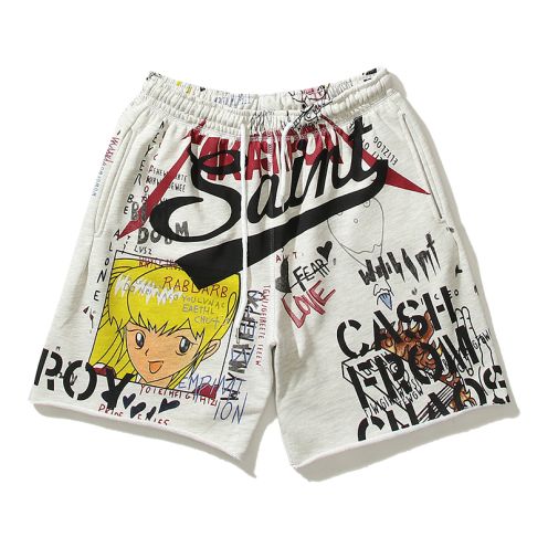 セントマイケル激安通販コピーショートパンツコットンホワイト蒸れない花柄柔らかいグラフィティ