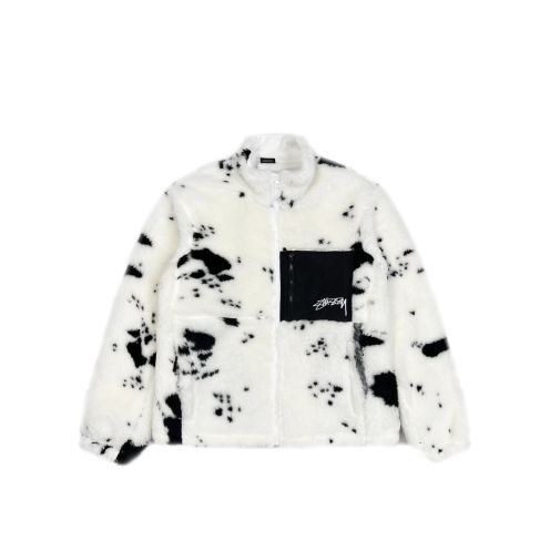 ジャケット ステューシーｎ級品 厚いトップス 暖かい フワフワ ジャケット 乳牛色 ホワイト