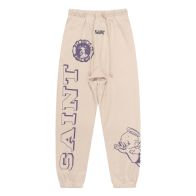 セントマイケルSAINTMICHAEL限定新品コピーズボンコットンベージュ柔らかい蒸れない花柄グラフィティ