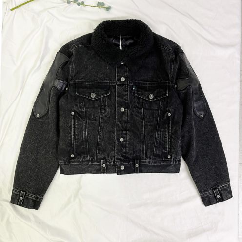 【激安】高級品通販 smfk サンダルｎ級品 防寒着 デート 通勤 通学 デニム 暖かい アウター ブラック