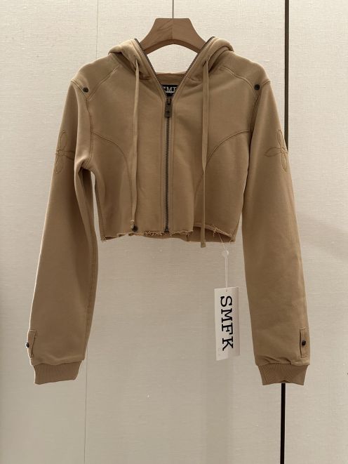 SMFKジャケットモコモコｎ級品 アウター 人気販売 純綿ジャケット レディース フード付き ブラウン