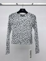 SMFKtシャツヤーンとはスーパーコピー 人気トップス 純綿 カジュアル 長袖Tシャツ シンプル 水玉模様 ホワイト