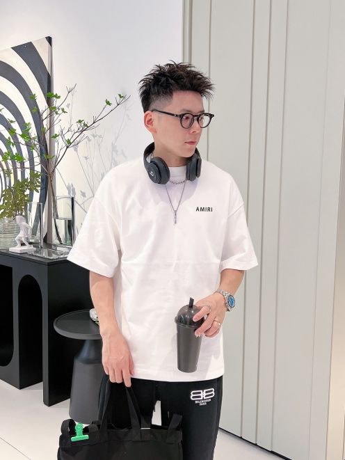 アミリtシャツヤーン 編み針スーパーコピー シンプル トップス 短袖 人気もの 新作 ホワイト