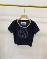 大活躍!! SMFK無地tシャツコピー 純綿 シンプル 短袖トップス セクシー 半身 ブラック
