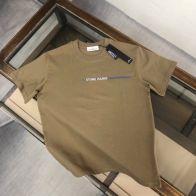 メンズ ストーン アイランド t シャツ偽物 トップス 純綿Tシャツ 短袖 シンプル 日常 人気品 3色可選 ブラウン