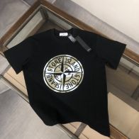 純綿Tシャツ ストーン アイランド スウェット シャツスーパーコピー 日常トップス HOT品質保証  柔らかい 2色可選 ブラック