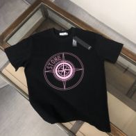 人気定番可愛いストーン アイランド t シャツｎ級品 日常トップス 純綿トップス ゆったり 人気販売 2色可選 ブラック
