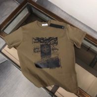 触り心地のいいストーン アイランド シャツスーパーコピー 日常トップス 純綿Tシャツ柔らかい 人気品 4色可選 ブラック