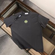 ストーン アイランド 半袖 シャツｎ級品 人気トップス 純綿 カップル 男女兼用 短袖 シンプル グレイ