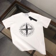 お買い得豊富なストーン アイランド ロン t メンズ激安通販 トップス 純綿Tシャツ 半袖 シンプル カップル 2色可選 ホワイト
