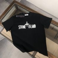 ストーン アイランド ロング t シャツスーパーコピー 日常トップス 純綿トップス ゆったり 人気販売 短袖 4色可選 ブラック