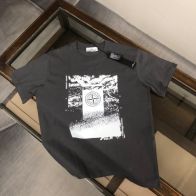 触り心地のいいストーン アイランド t シャツ偽物 日常トップス 純綿Tシャツ柔らかい 人気品 4色可選 グレイ