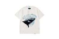 夏 新作登場クリスマスプレゼント tシャツ激安通販 純綿 メンズ サメ 半袖トップス  3色可選 ホワイト