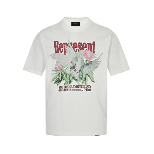 REPRESENT tシャツ オリジナル プレゼントコピー 純綿 トップス 半袖 シンプル 夏 ホワイト