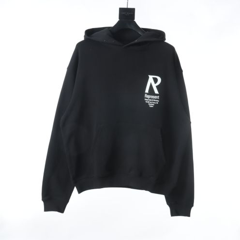 REPRESENT リプレゼント パーカーコピー カジュアルトップス 品質保証 フード付き 純綿 ダブル ブラック