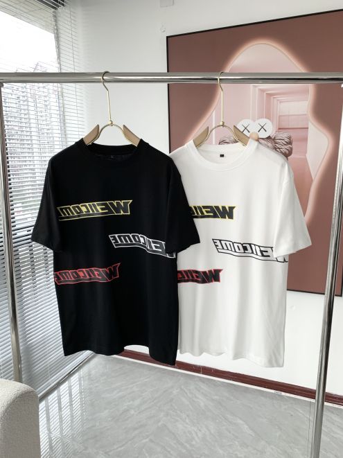 WE11DONE 夏 新作登場 トップウェルド偽物 純綿 人気 Tシャツ 短袖 ゆったり 柔らかい 2色可選 ブラック