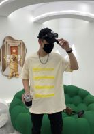 WE11DONE ウーニウェルシタース激安通販 ゆったり 純綿トップス 人気 短袖Tシャツ カラフル 3色可選