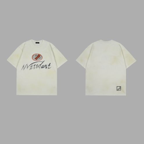 WE11DONE トップウェディング偽物 半袖 Tシャツ 純綿トップス シンプル 大活躍 ホワイト