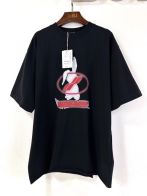 WE11DONE 爽やかな ウェルダン 韓国ｎ級品 純綿Tシャツ 短袖 トップス 兎 人気新作 男女兼用 ブラック