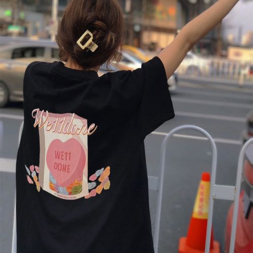 WE11DONE ウェルダンとは激安通販 人気定番可愛い 純綿tシャツ シンプルトップス ハット 3色可選