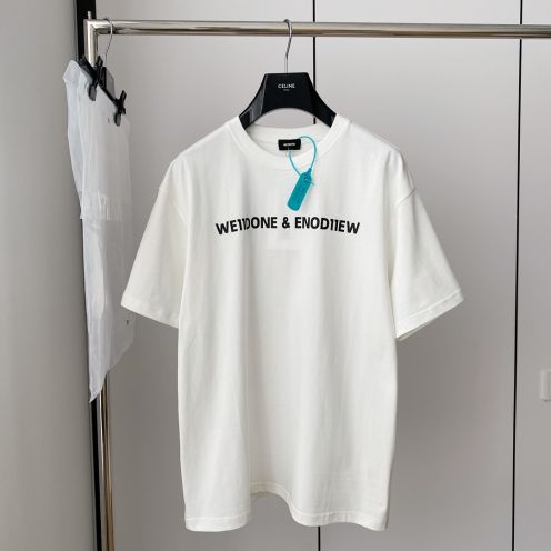 WE11DONE ウェルダン服コピー Tシャツ 純綿 丸首 トップス ファッション 人気 2色可選 ホワイト