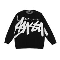 stussy 抜群な存在感  ステューシーセーター偽物 セーター 暖かい 男女兼用 カップル トップス ニット ブラック