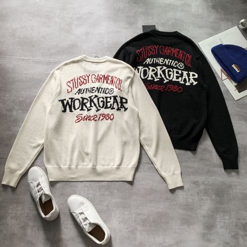 ステューシー ニットベストコピー HOT品質保証 ニットトップス 暖かい 人気新作 グラフィティゆったり 2色可選