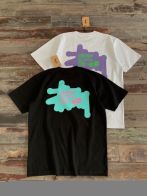 品質保証豊富なオ ステューシーtシャツコーデ激安通販 純綿 プリントトップス 短袖 シンプル 人気 2色可選