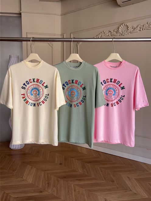 新作入荷格安 アクネストゥディオズ tシャツ サイズ感激安通販 トップス 短袖 プリント 丸首 純綿 人気新作 柔らかい 3色可選
